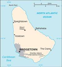 Map of Barbados