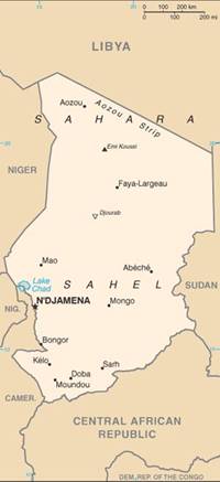 Map of Chad