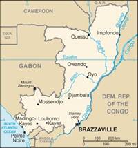 Map of Congo Brazzaville