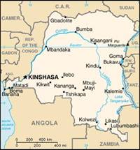 Map of Congo Kinshasa