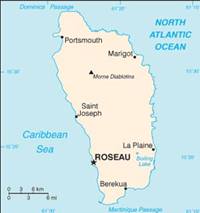 Map of Dominica