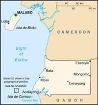 Map of Equatorial Guinea