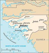 Map of Guinea Bissau