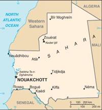 Map of Mauritania