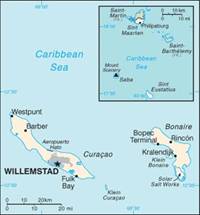 Map of Netherlands Antilles
