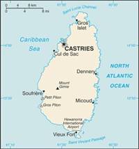 Map of Saint Lucia