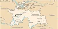 Map of Tajikistan
