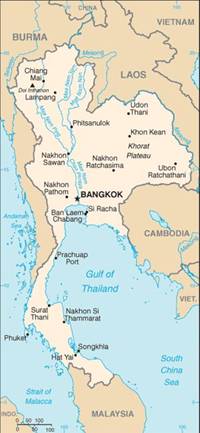 Map of Thailand