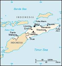 Map of Timor Leste