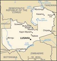 Map of Zambia